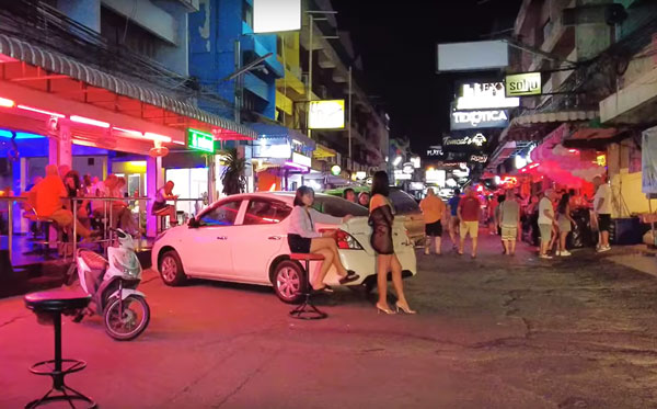 two ladyboys hanging out in Pattaya Soi 6